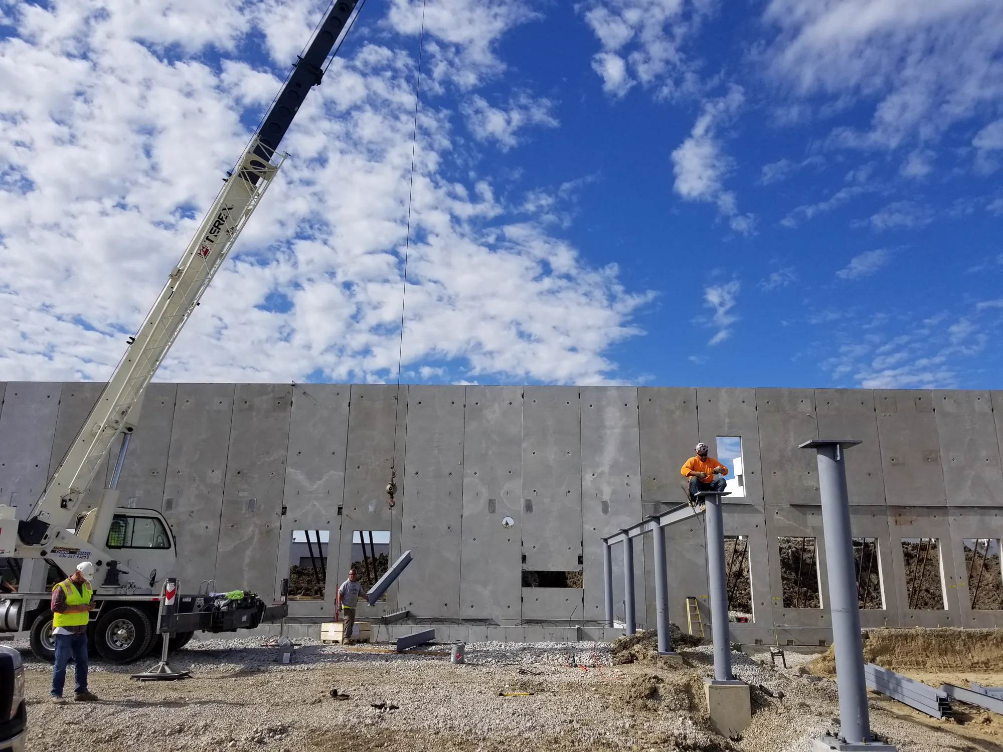 FMC Natatorium structural steel erection and construction progress photo 4