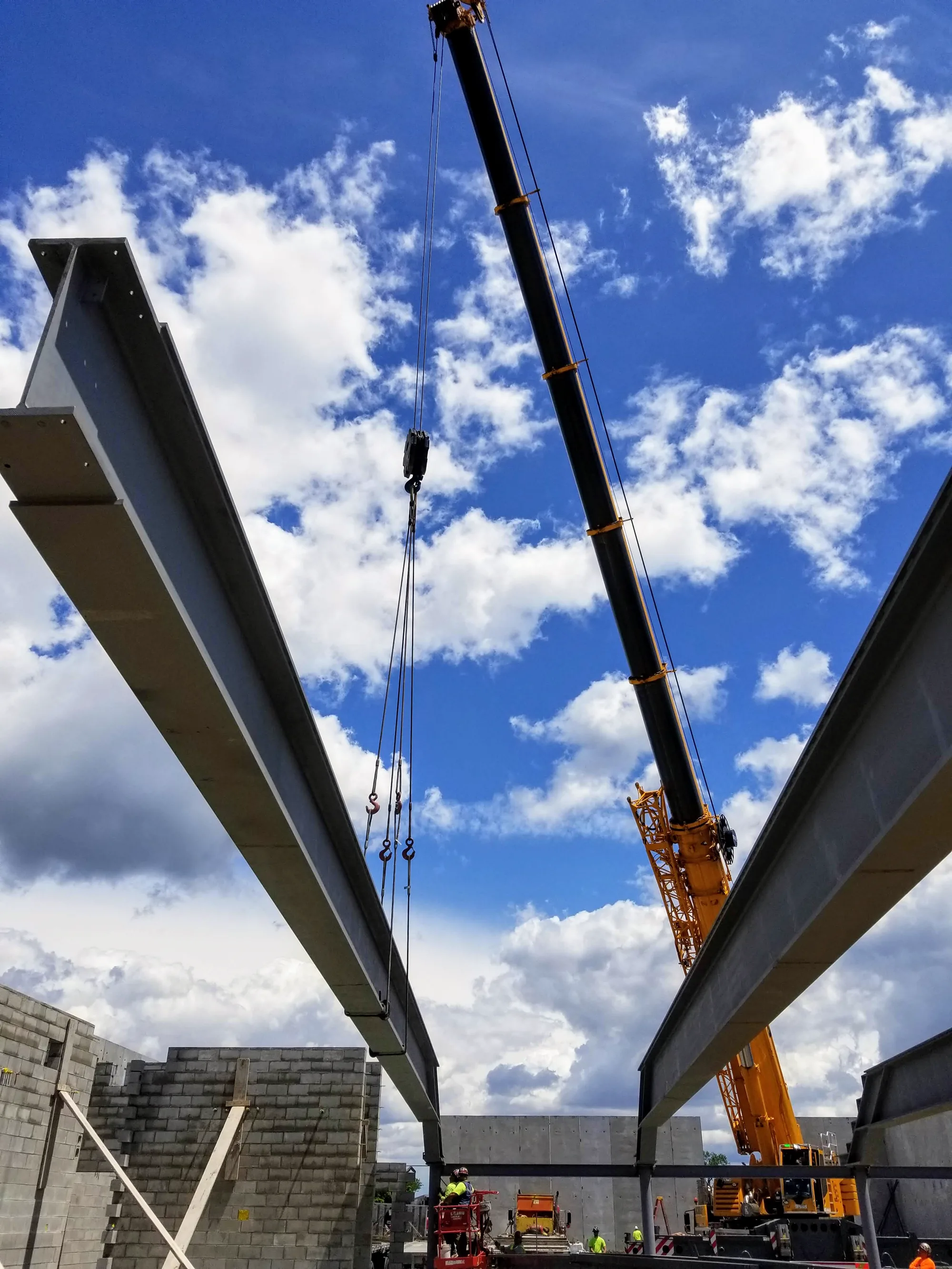 FMC Natatorium structural steel erection and construction progress photo 22