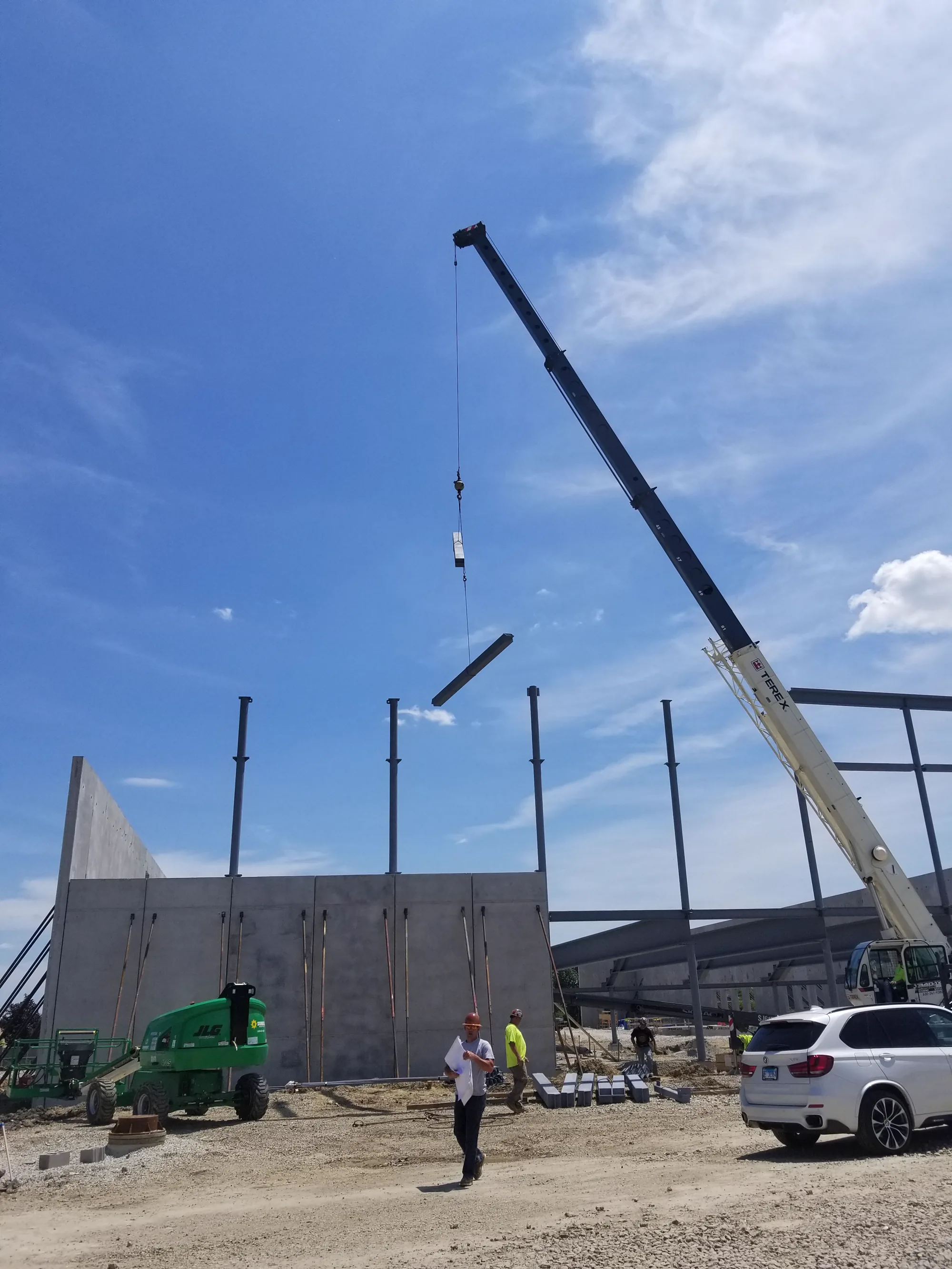 FMC Natatorium structural steel erection and construction progress photo 23