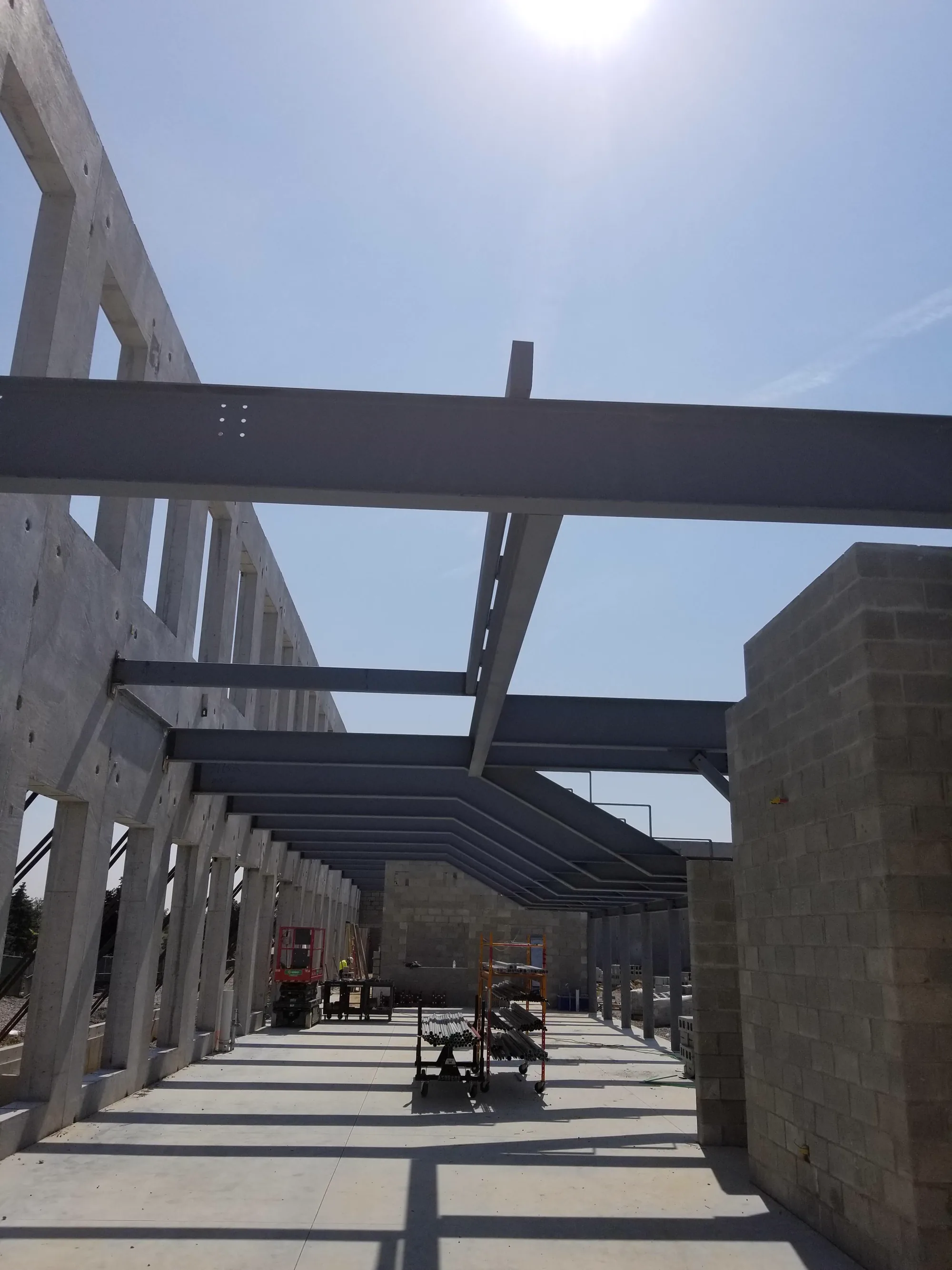 FMC Natatorium structural steel erection and construction progress photo 26