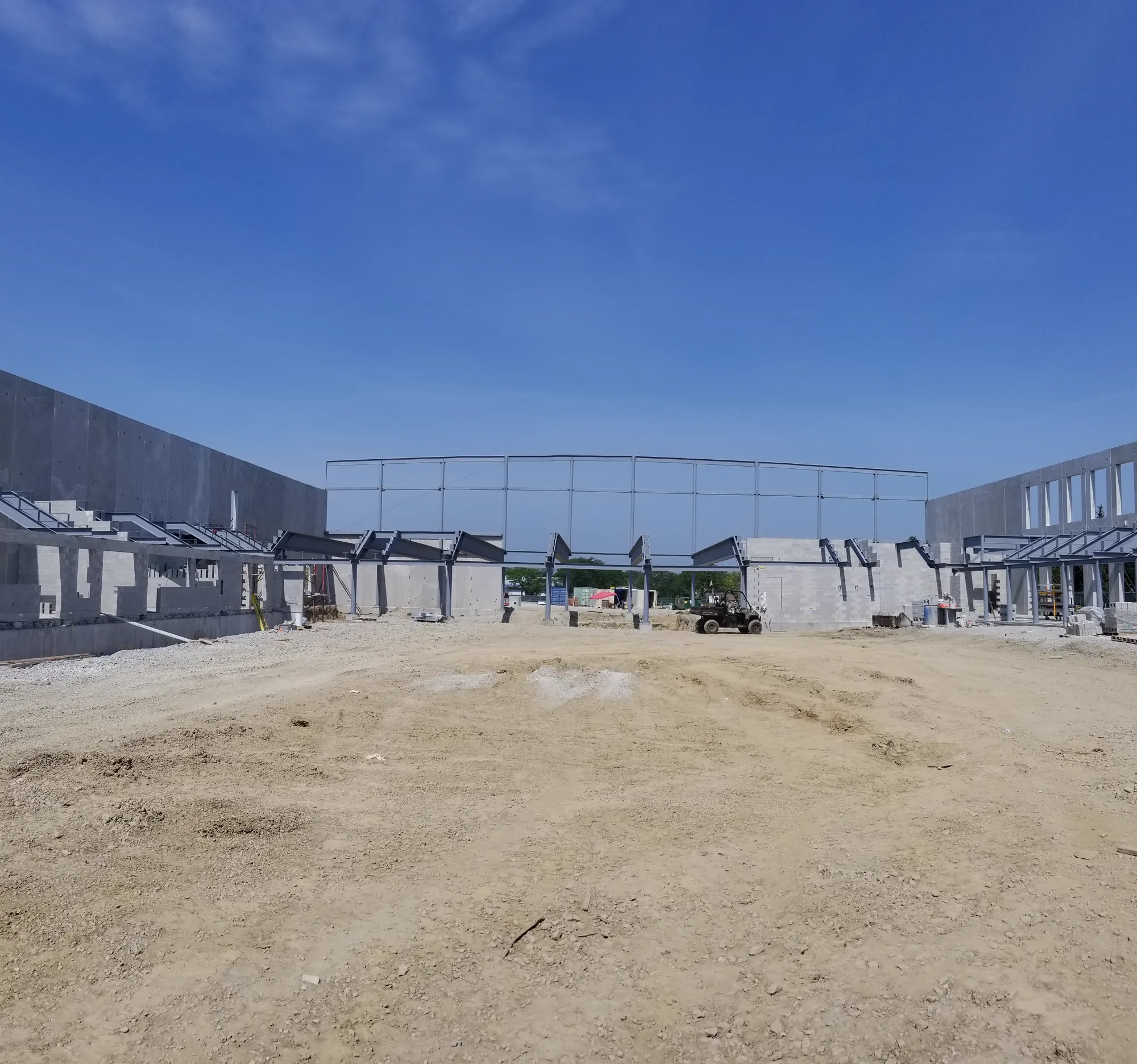 FMC Natatorium structural steel erection and construction progress photo 28