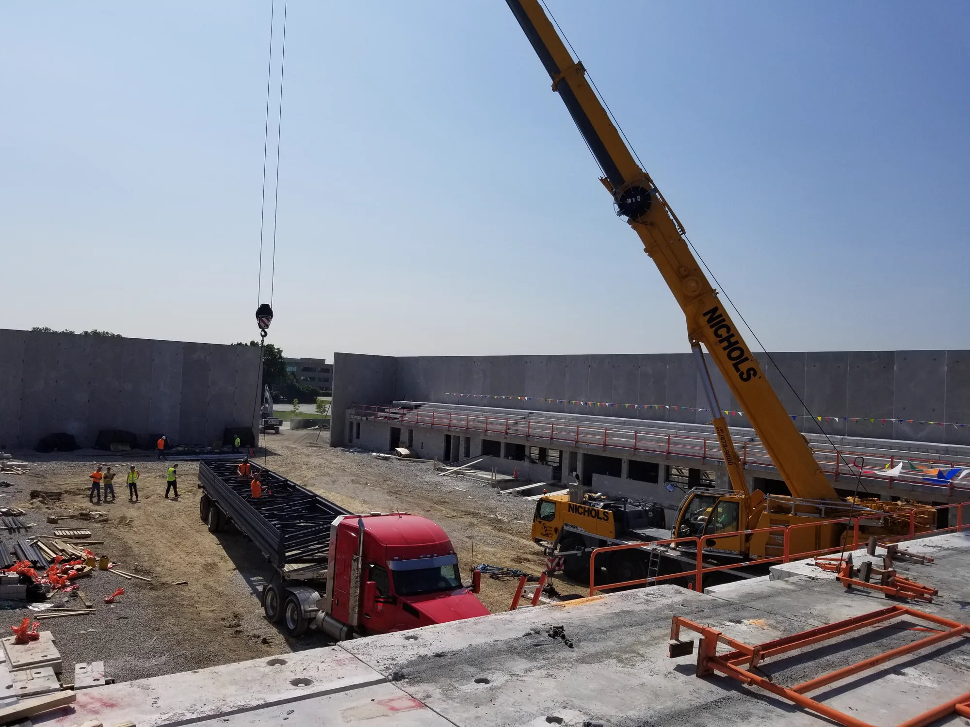 FMC Natatorium structural steel erection and construction progress photo 30