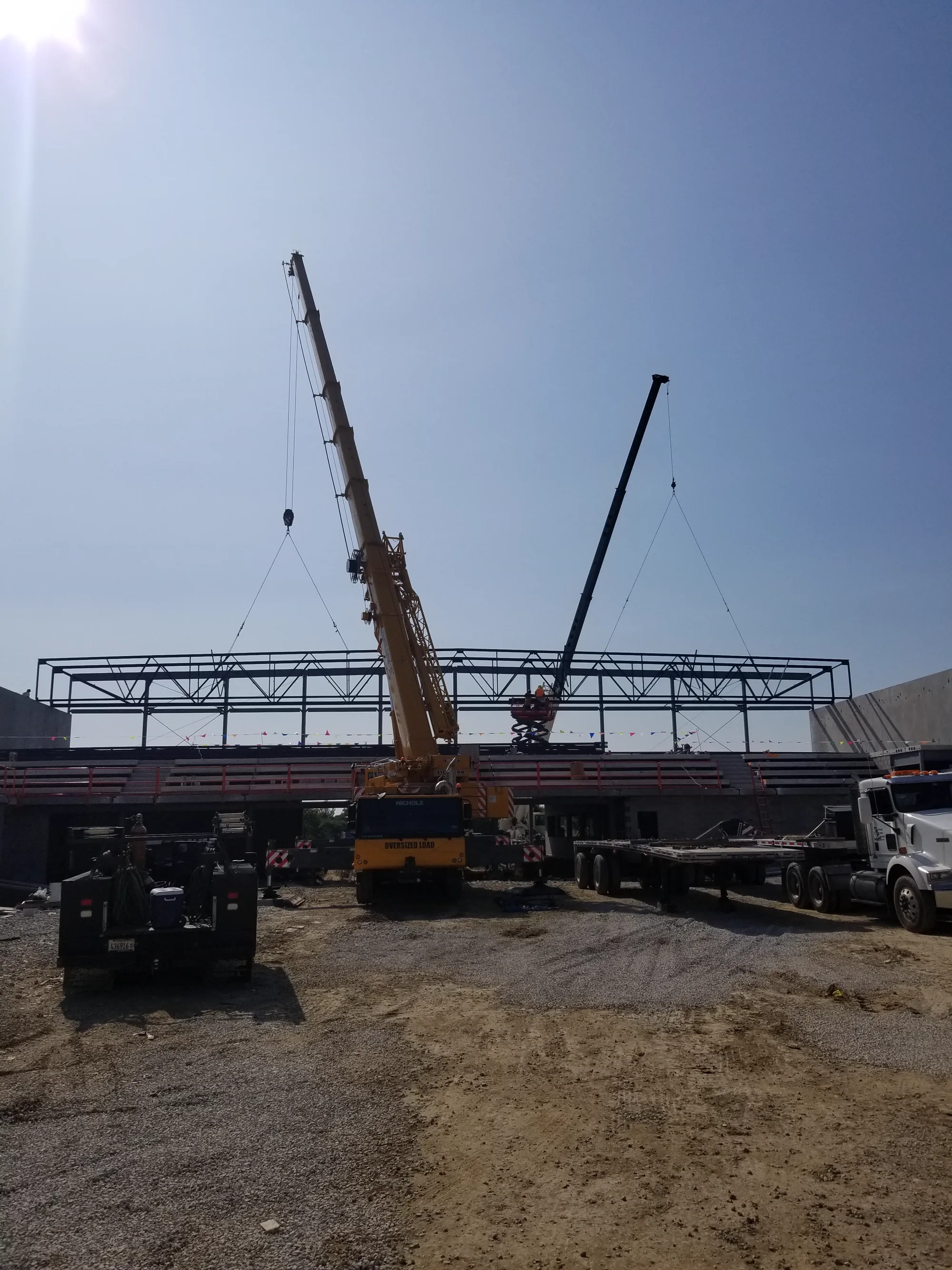 FMC Natatorium structural steel erection and construction progress photo 35