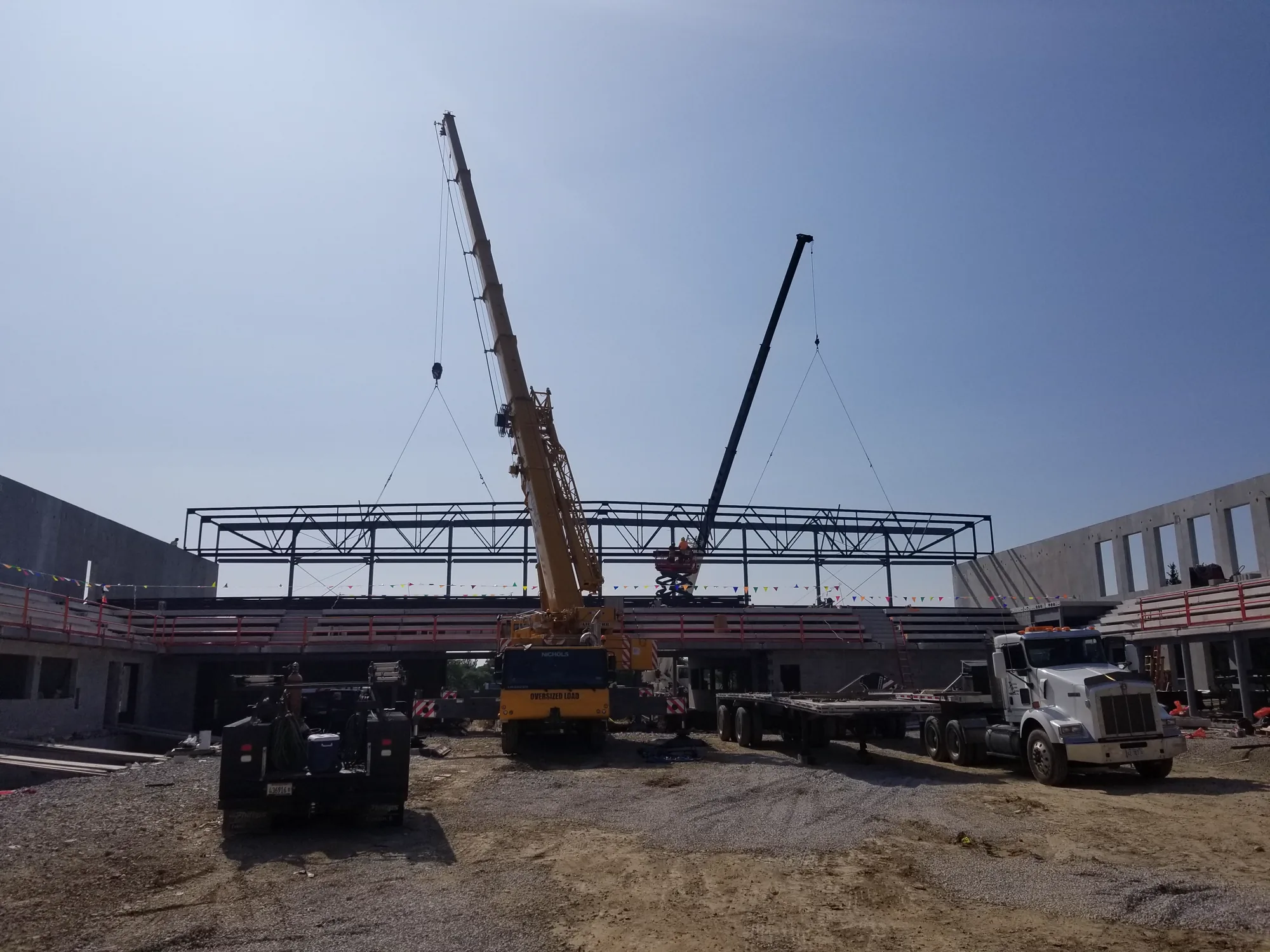 FMC Natatorium structural steel erection and construction progress photo 36