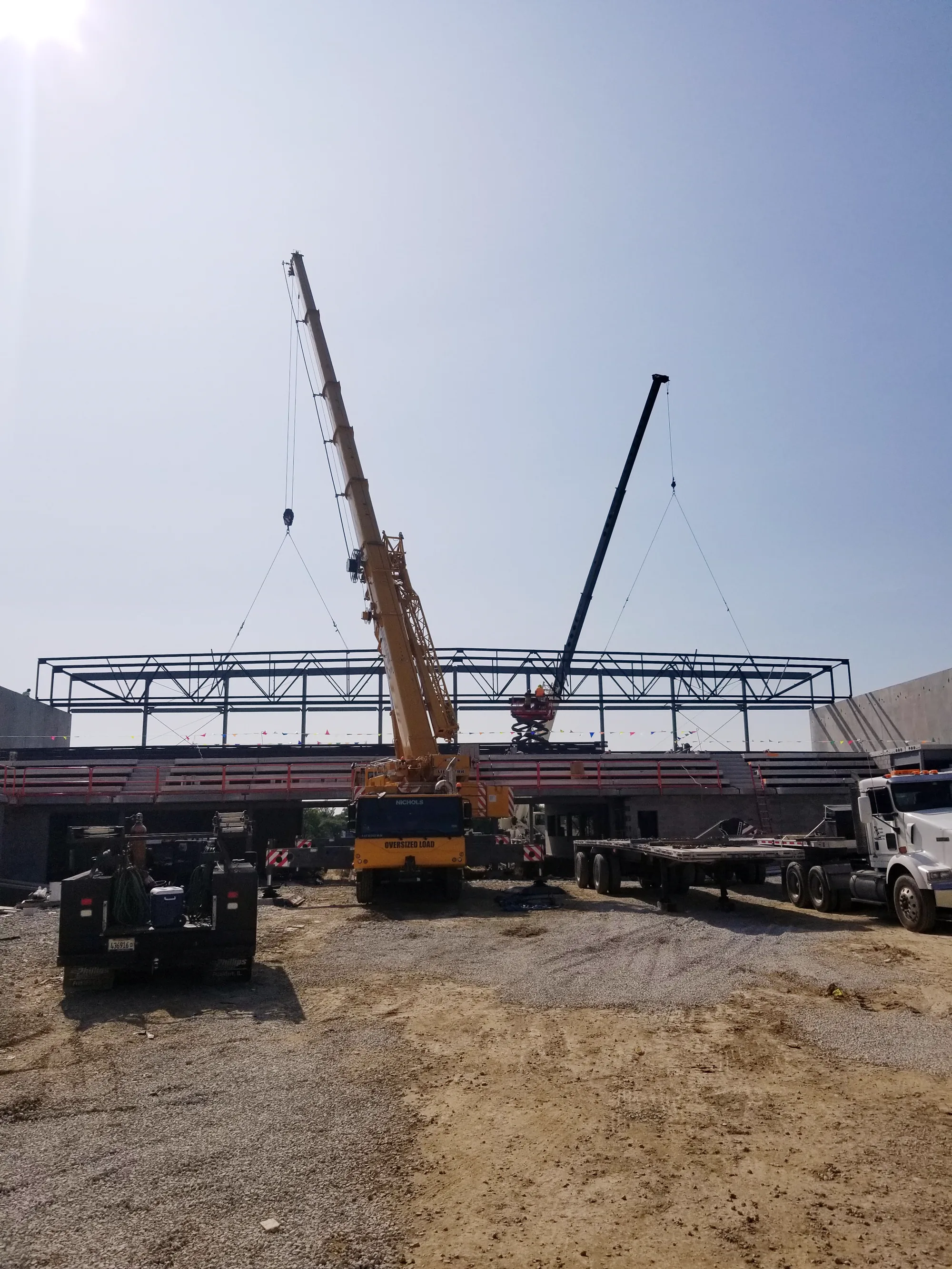 FMC Natatorium structural steel erection and construction progress photo 37