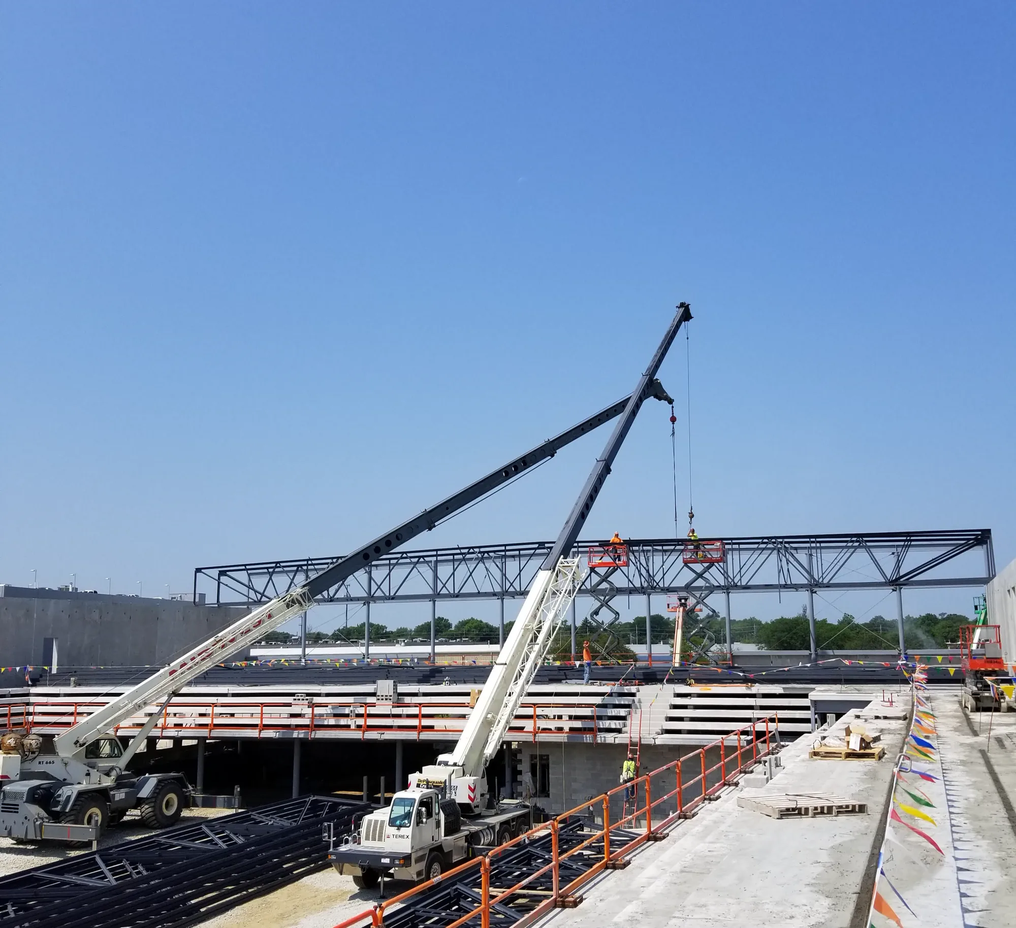 FMC Natatorium structural steel erection and construction progress photo 42