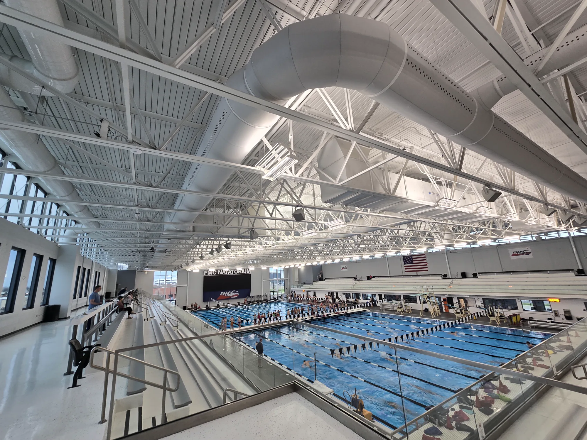 FMC Natatorium structural steel erection and construction progress photo 48