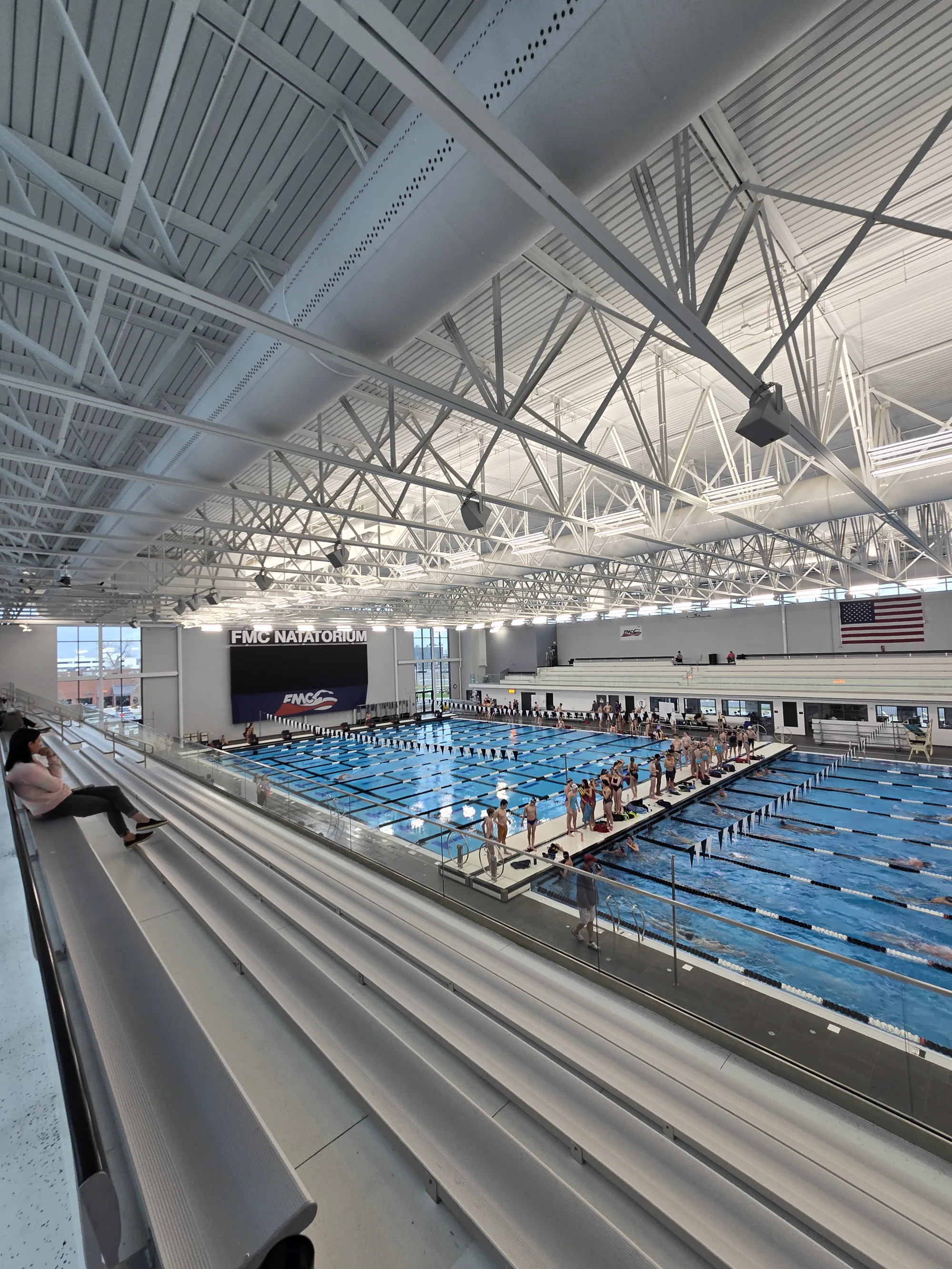 FMC Natatorium structural steel erection and construction progress photo 49