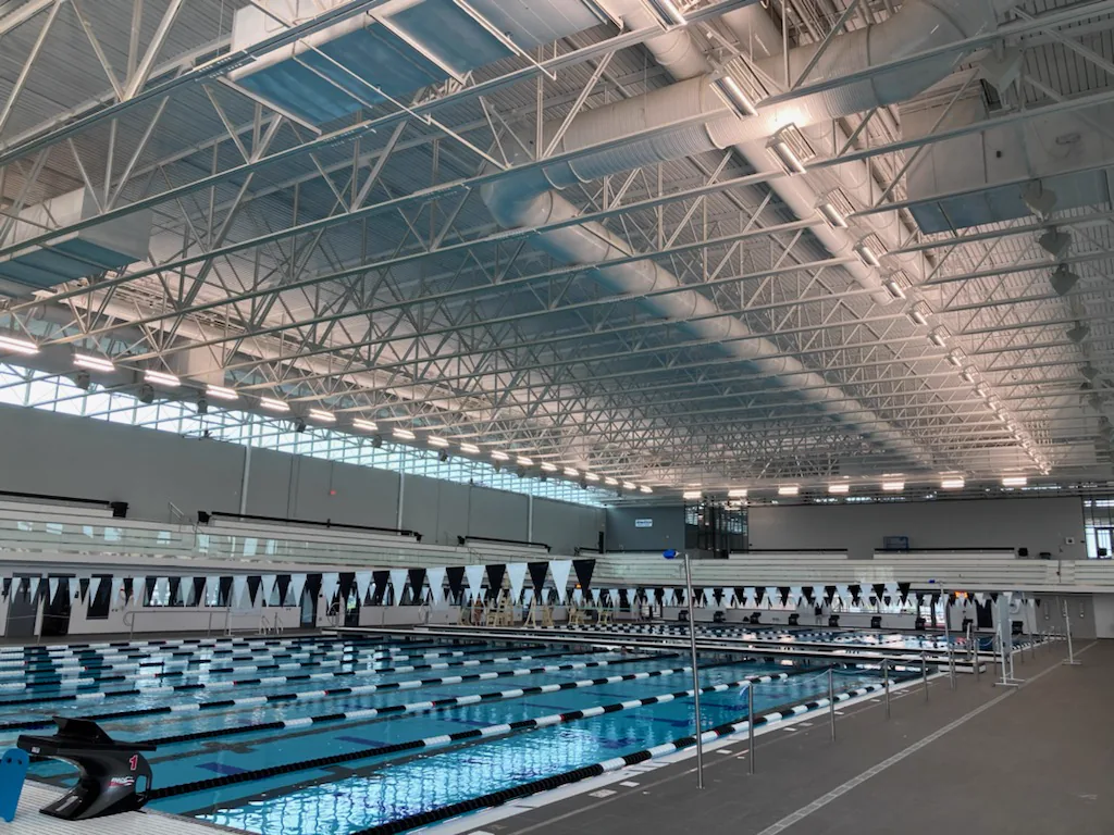 FMC Natatorium structural steel erection and construction progress photo 56